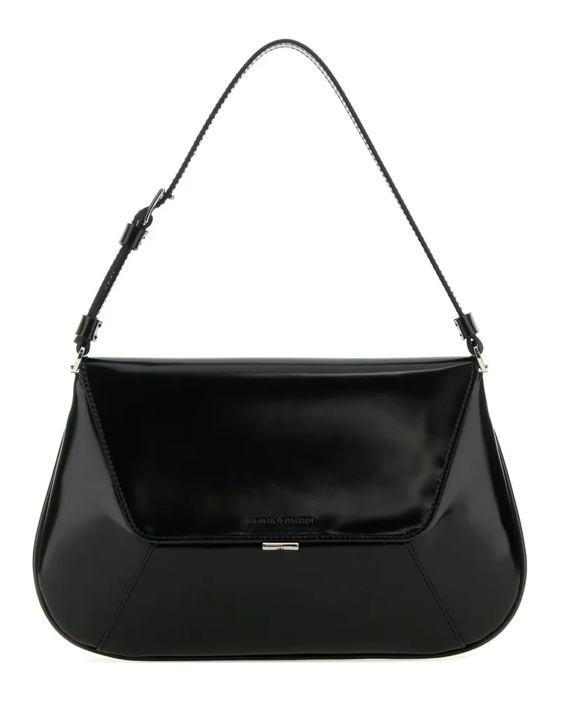 Amina Muaddi Ami Schultertasche - Schwarz Schwarz