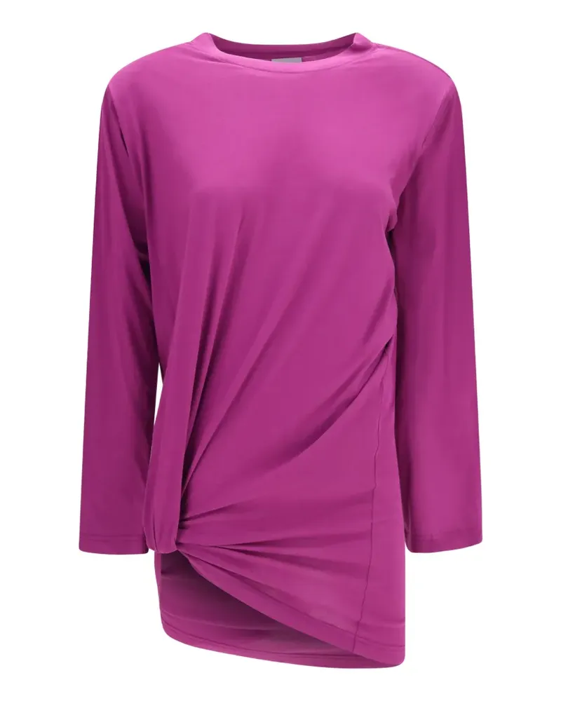 Balenciaga Asymmetrisches T-Shirt mit Knoten - Rosa Rosa
