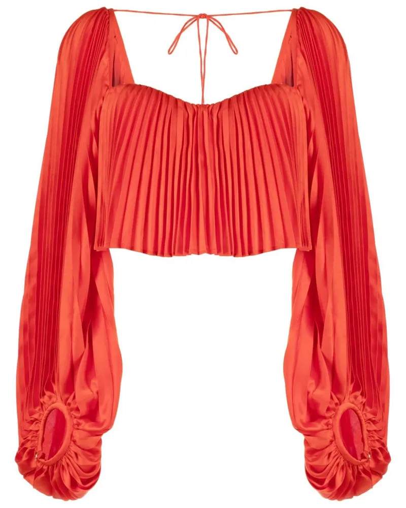 Acler Moston Cropped-Bluse Orange