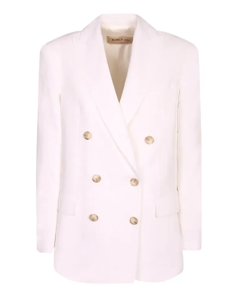 Blanca double-breasted peak-lapels blazer - Rosa Rosa