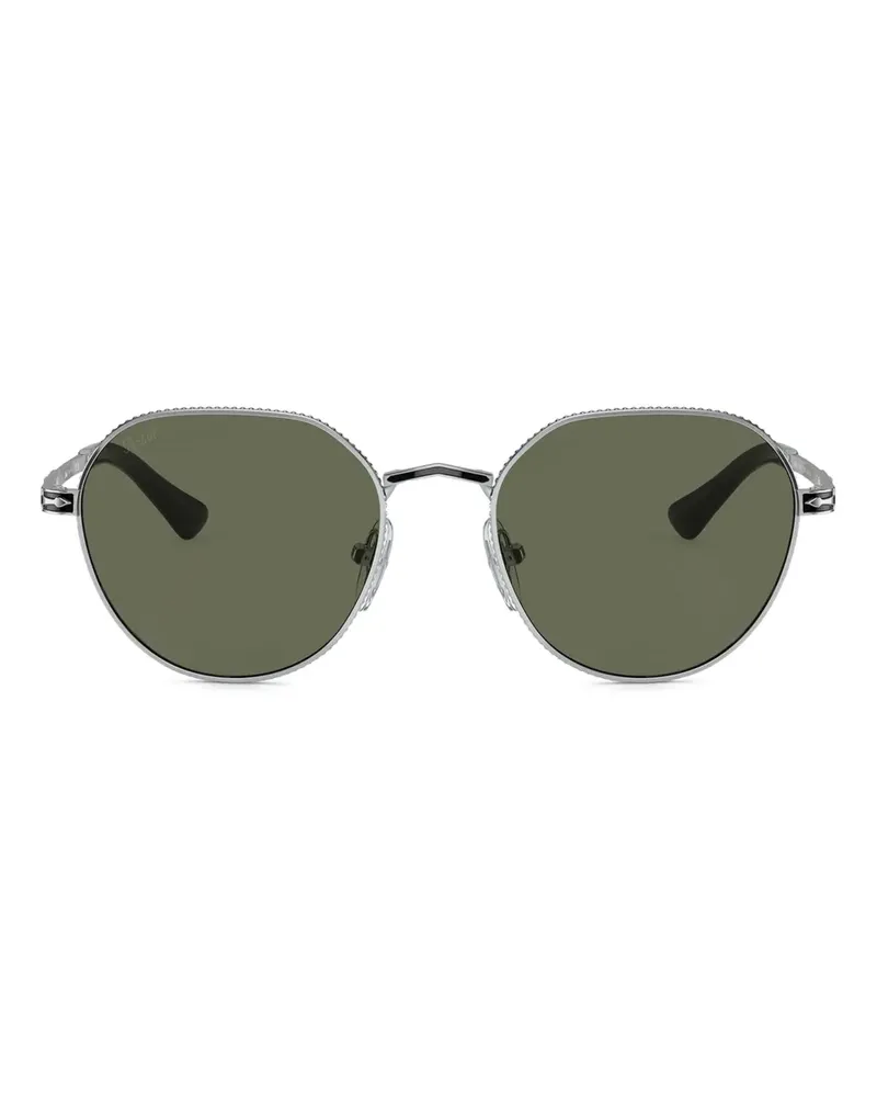 Persol Sonnenbrille mit rundem Gestell - Silber Silber