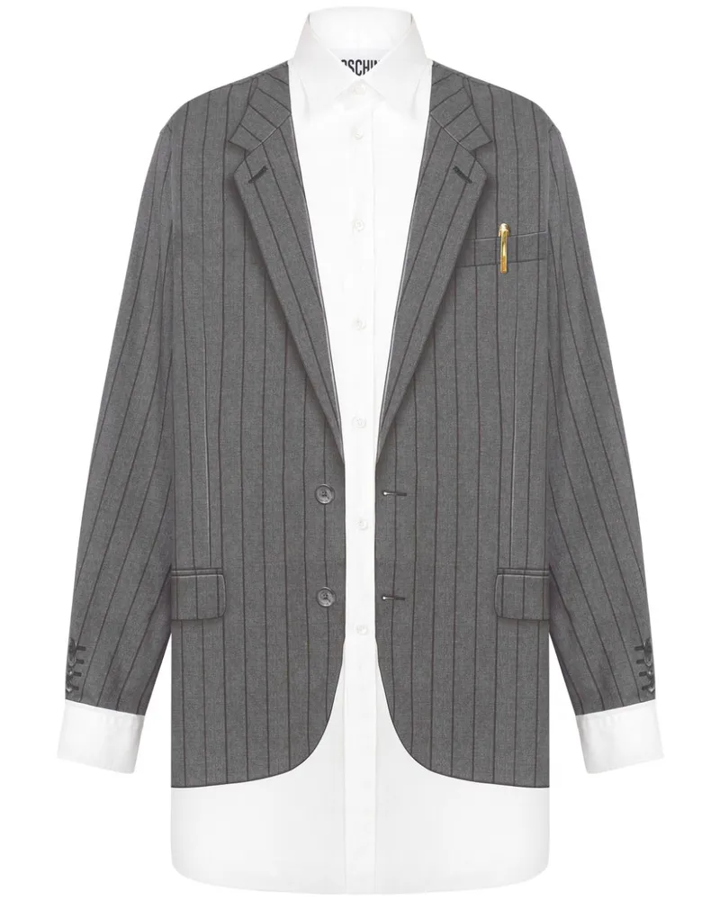 Moschino Hemd mit Blazer-Print - Grau Grau