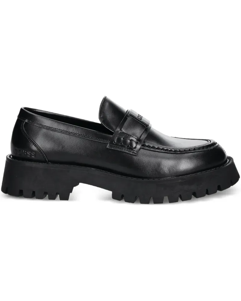 Guess Loafer mit Logo-Schild - Schwarz Schwarz