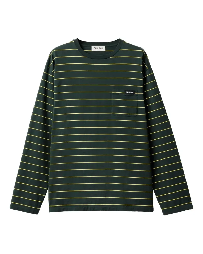 Miu Miu Klassisches Langarmshirt - Grün Grün