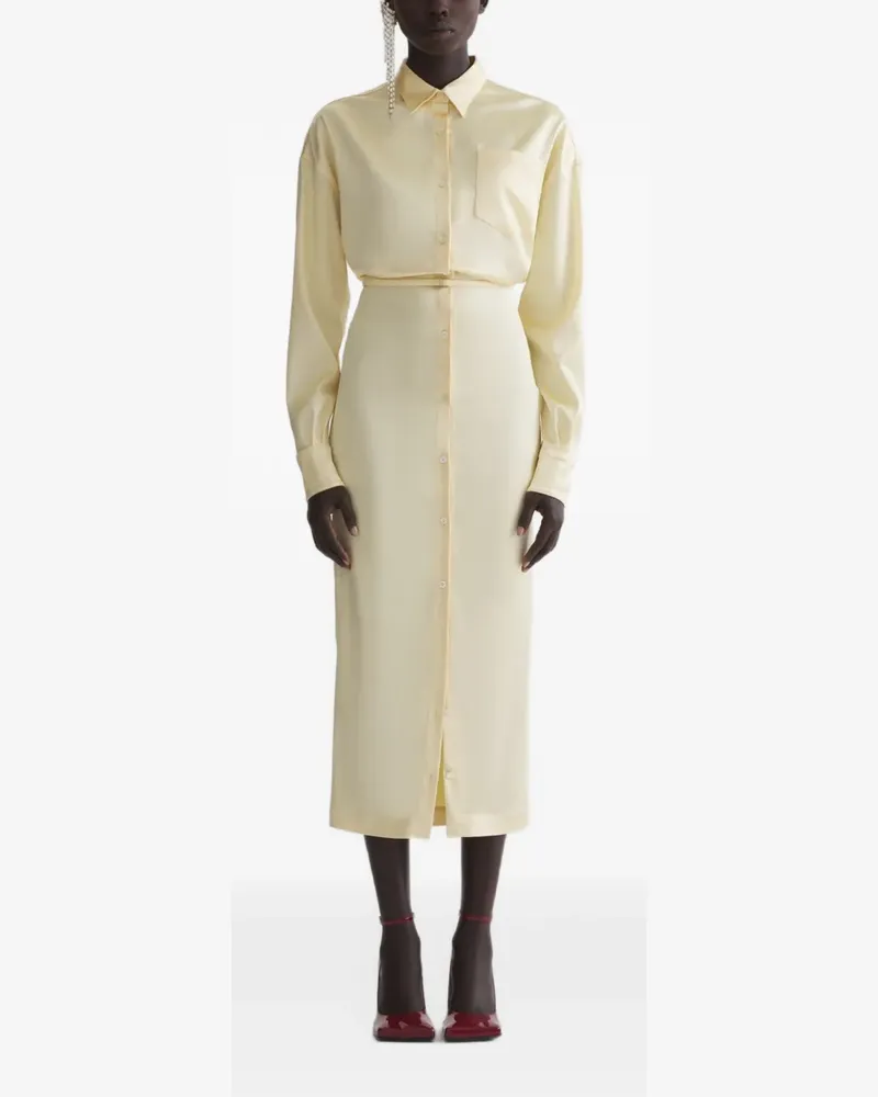 Thierry Mugler Kleid mit Knöpfen - Gelb Gelb