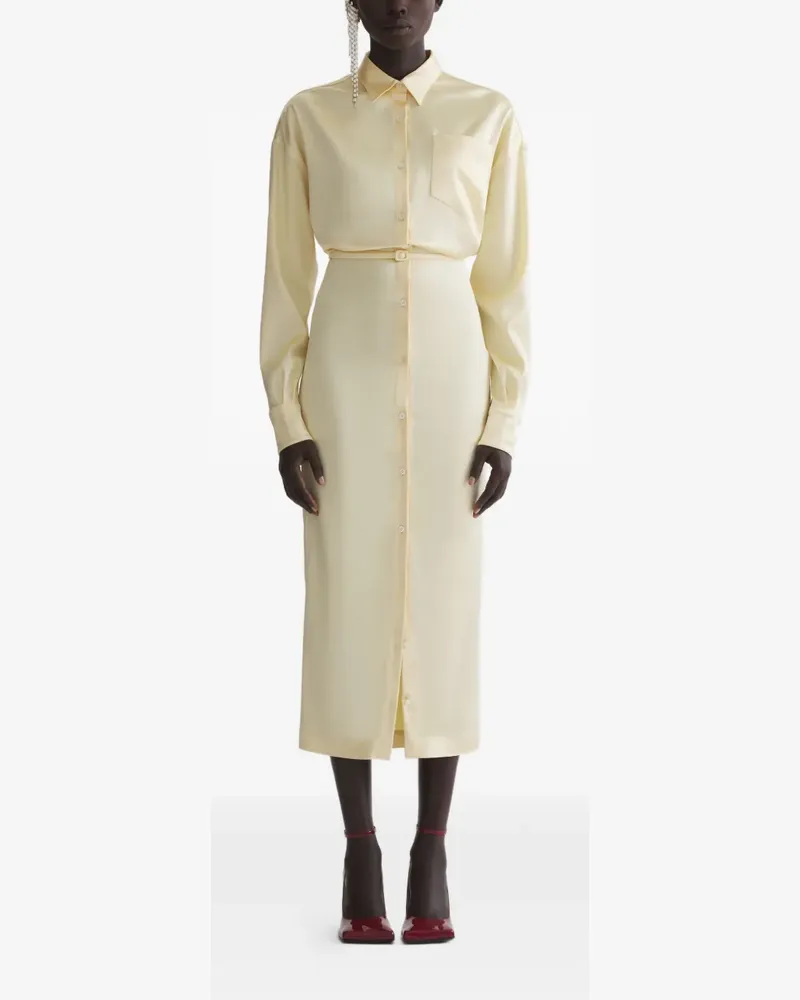 Thierry Mugler Kleid mit Knöpfen - Gelb Gelb