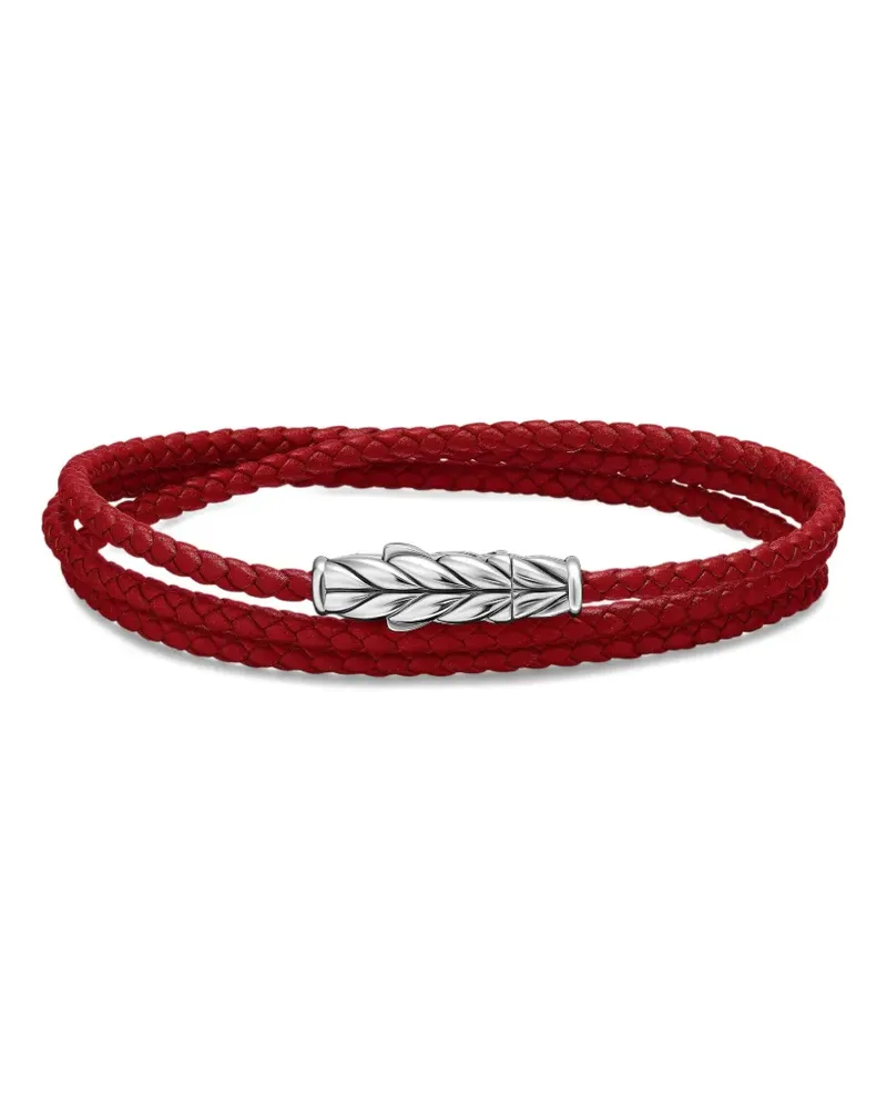 David Yurman Chevron Triple Armband aus Sterlingsilber Silber