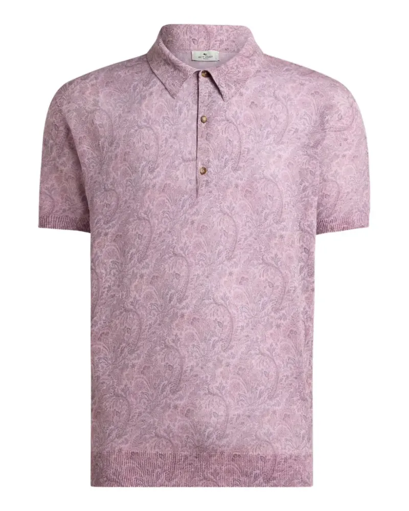 Etro Poloshirt mit Blumenmotiv - Violett Violett