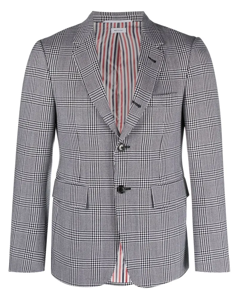 Thom Browne Sakko mit Karomuster - Schwarz Schwarz
