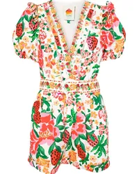 FARM Rio Playsuit mit Blumenmuster Weiß