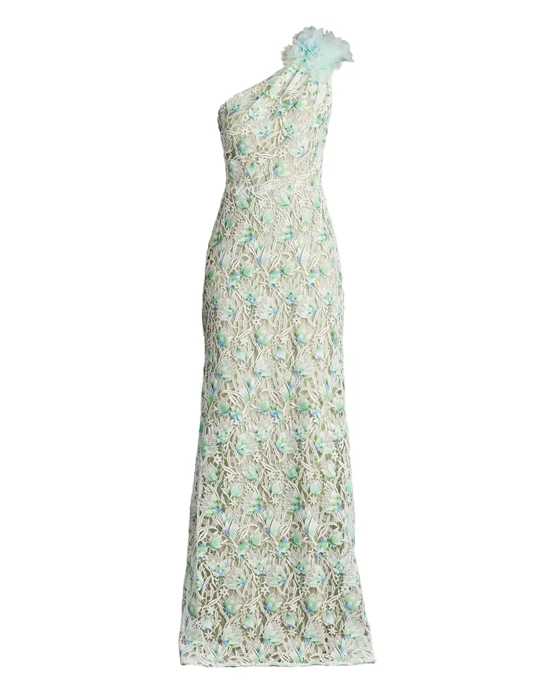 Tadashi Shoji Kleid mit Blumen-Motiv - Weiß Weiß