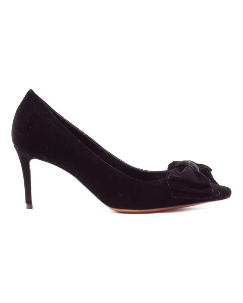 FESTA Milano Flowy Pumps aus Samt mit Schleife - Schwarz Schwarz