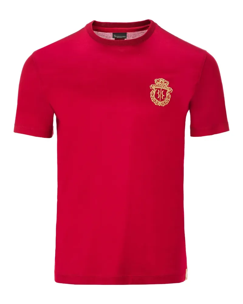 Billionaire Crest T-Shirt mit Stickerei - Rot Rot