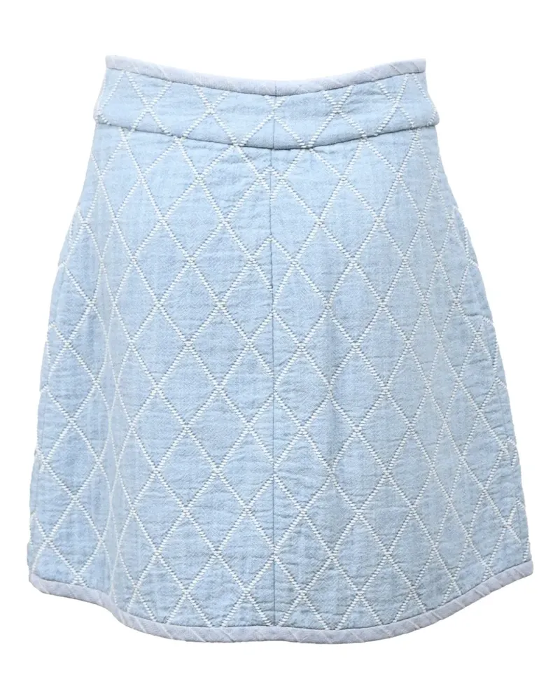 Sandro argyle jacquard mini skirt - Blau Blau