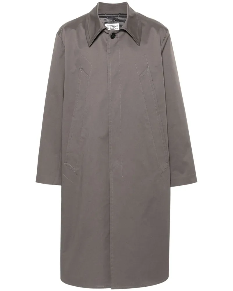 Maison Margiela Einreihiger Trenchcoat - Grau Grau