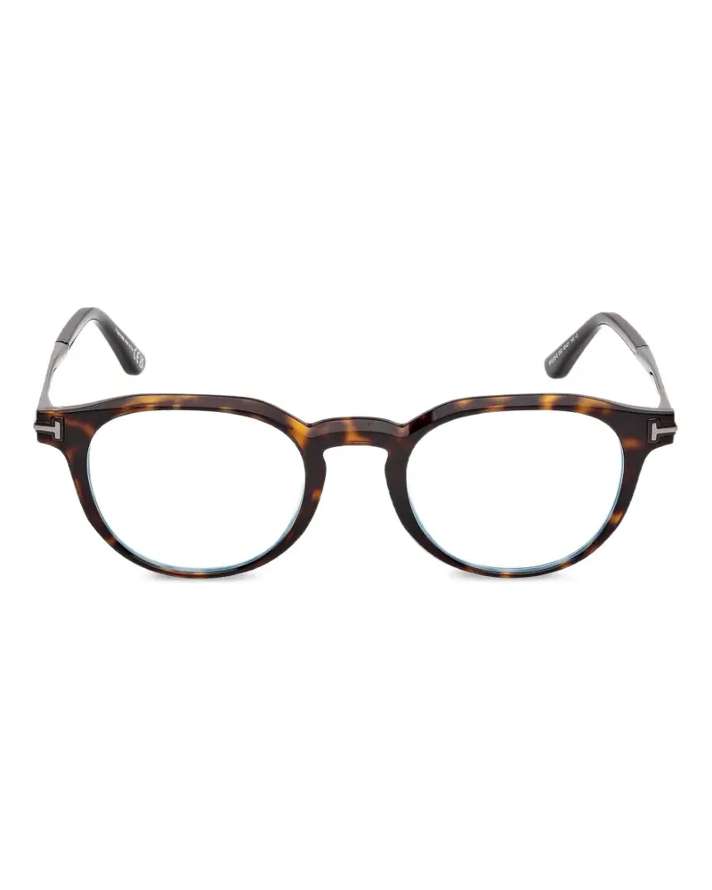 Tom Ford Brille mit rundem Gestell - Braun Braun