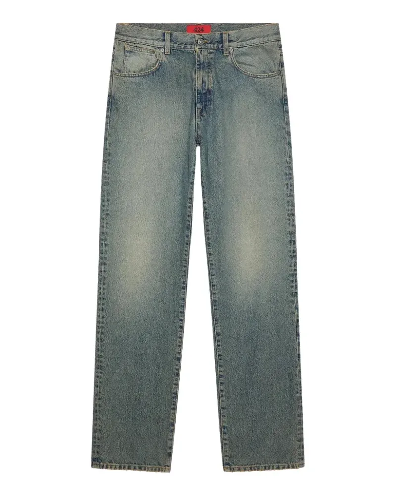 FourTwoFour on Fairfax Lockere Five-Pocket-Jeans - Blau Blau