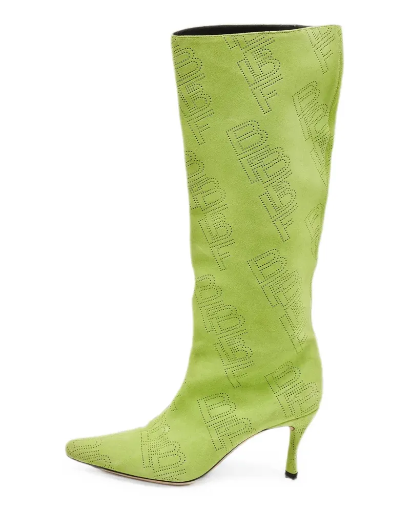 by FAR Stevie perforated knee-length boots - Grün Grün