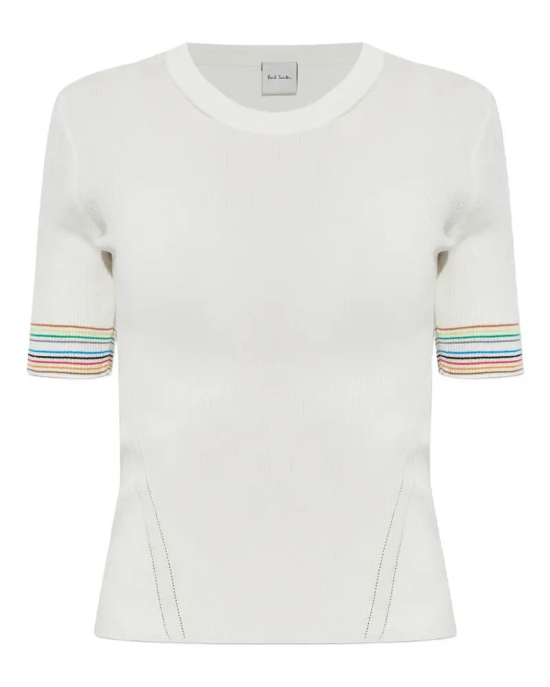 Paul Smith Signature Stripe ribbed T-shirt - Weiß Weiß