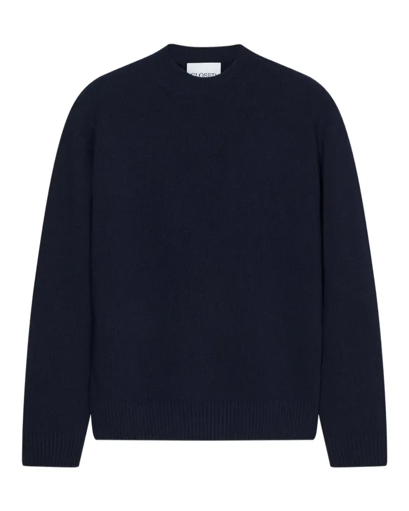 Closed crew-neck sweater - Blau Blau