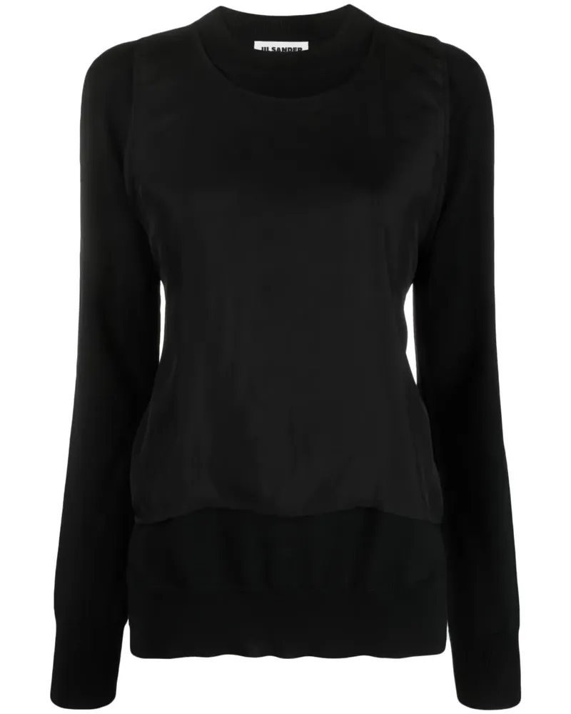 Jil Sander Pullover im Layering-Look - Schwarz Schwarz