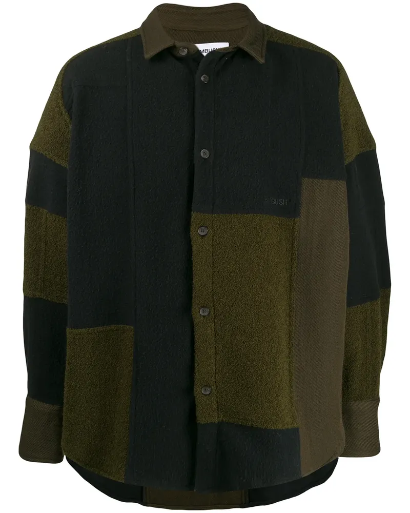 AMBUSH Fleecejacke im Patchwork-Look - Grün Grün