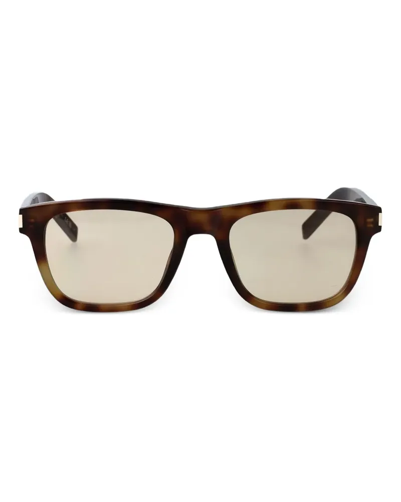 Saint Laurent Sonnenbrille mit eckigem Gestell - Braun Braun