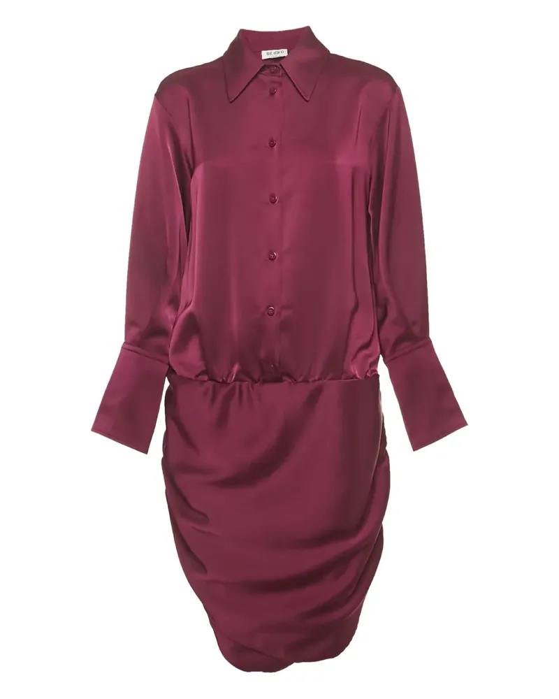 ATTICO ruched satin minidress - Violett Violett