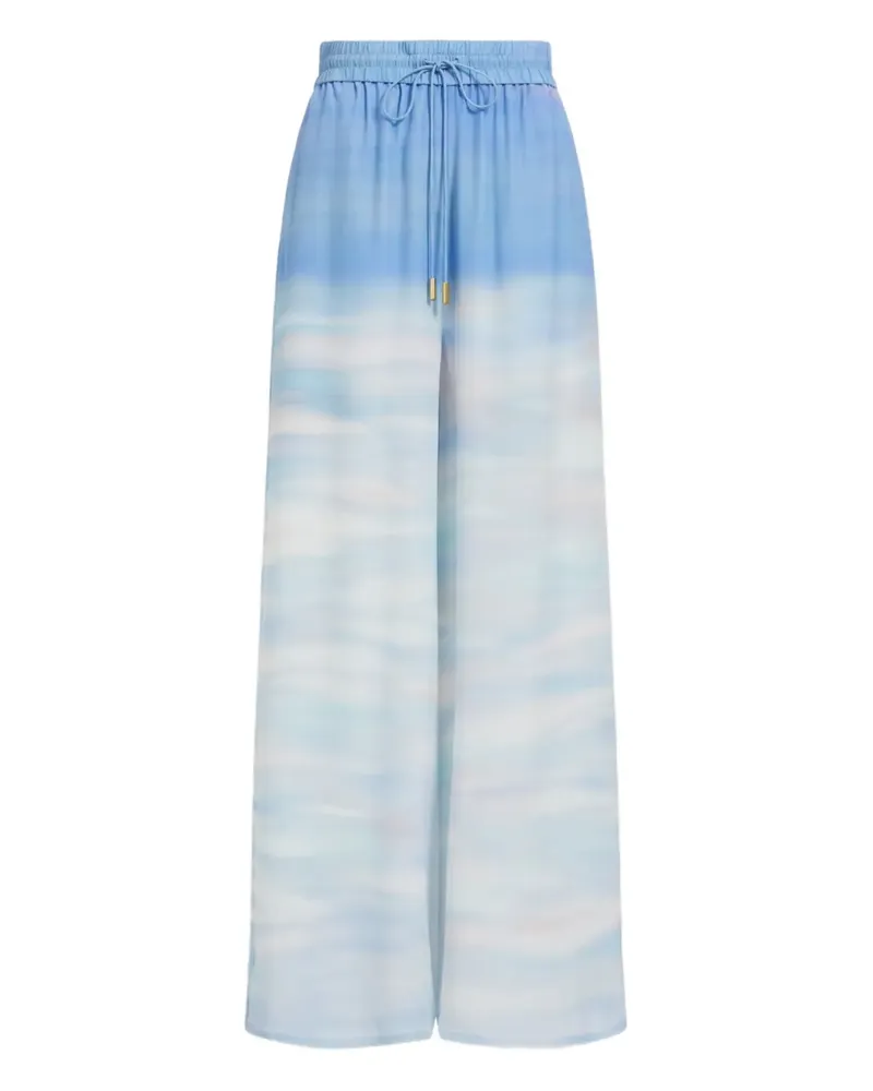 Aje. Atomic silk trousers - Blau Blau