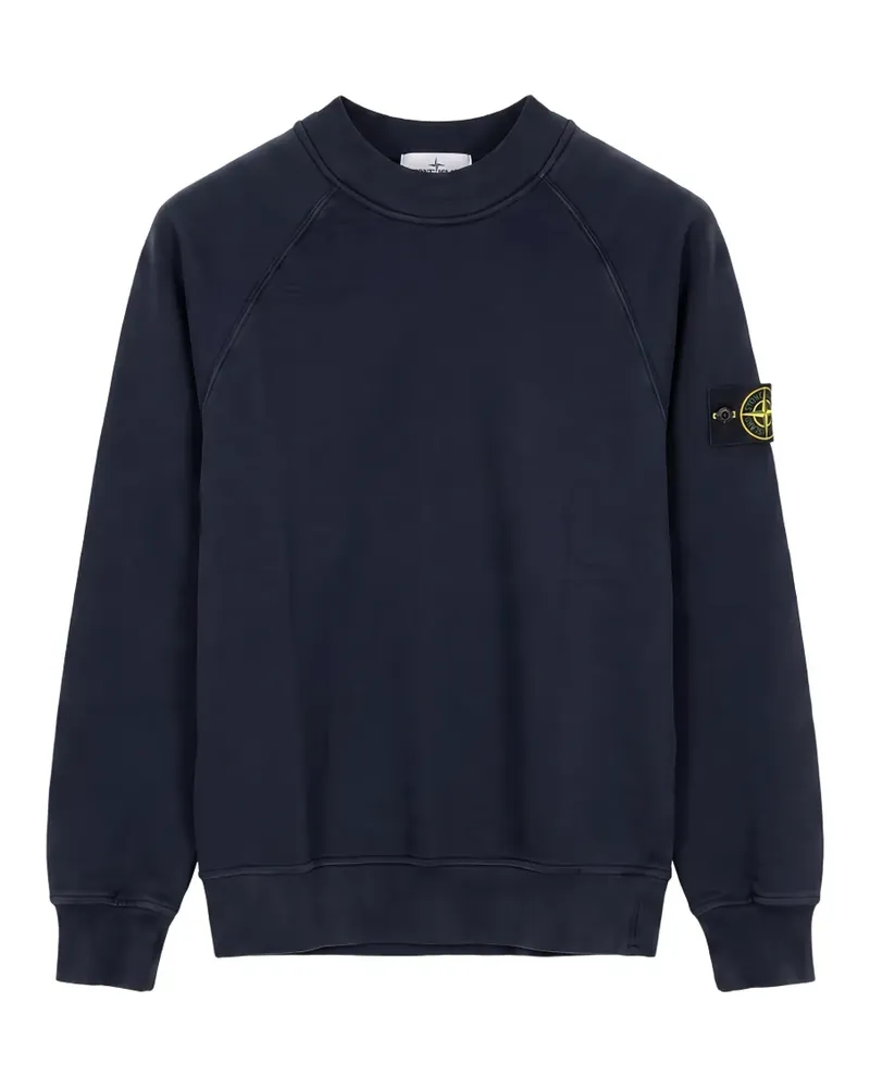 Stone Island logo-patch raglan-sleeve sweater - Blau Blau