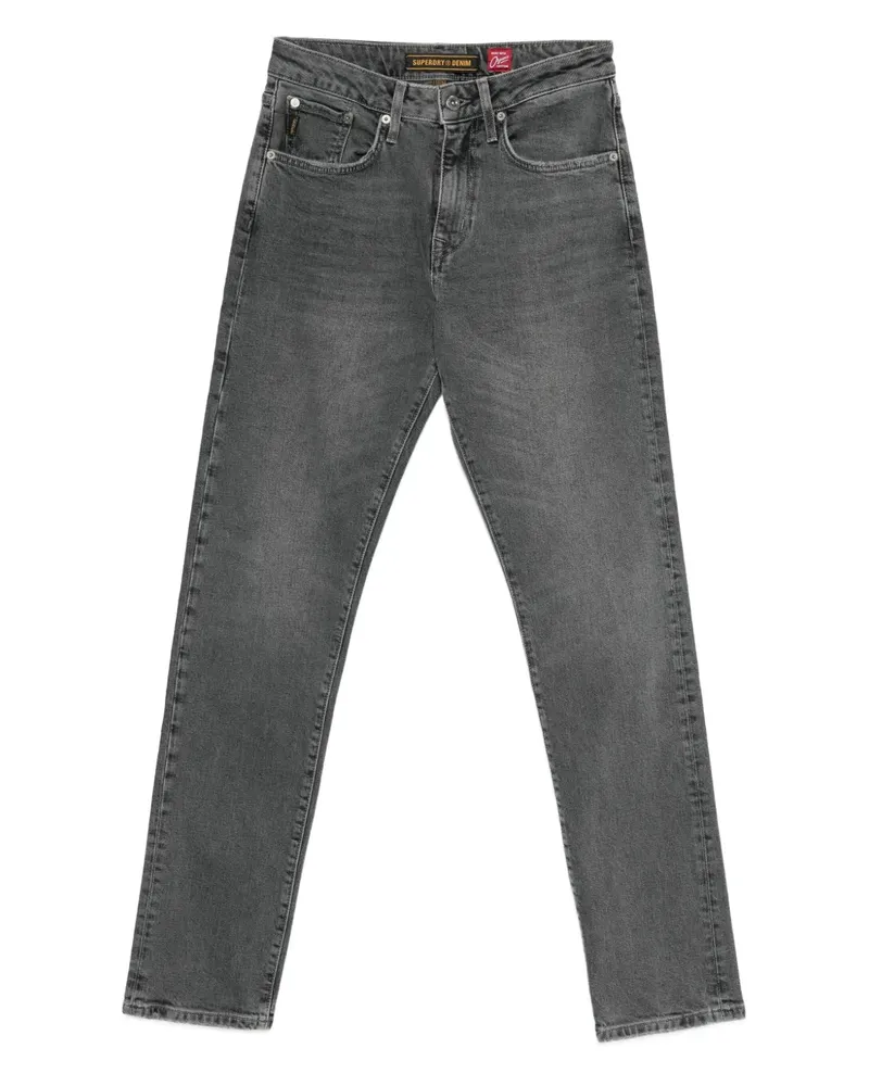 Superdry. Jeans mit geradem Bein - Grau Grau