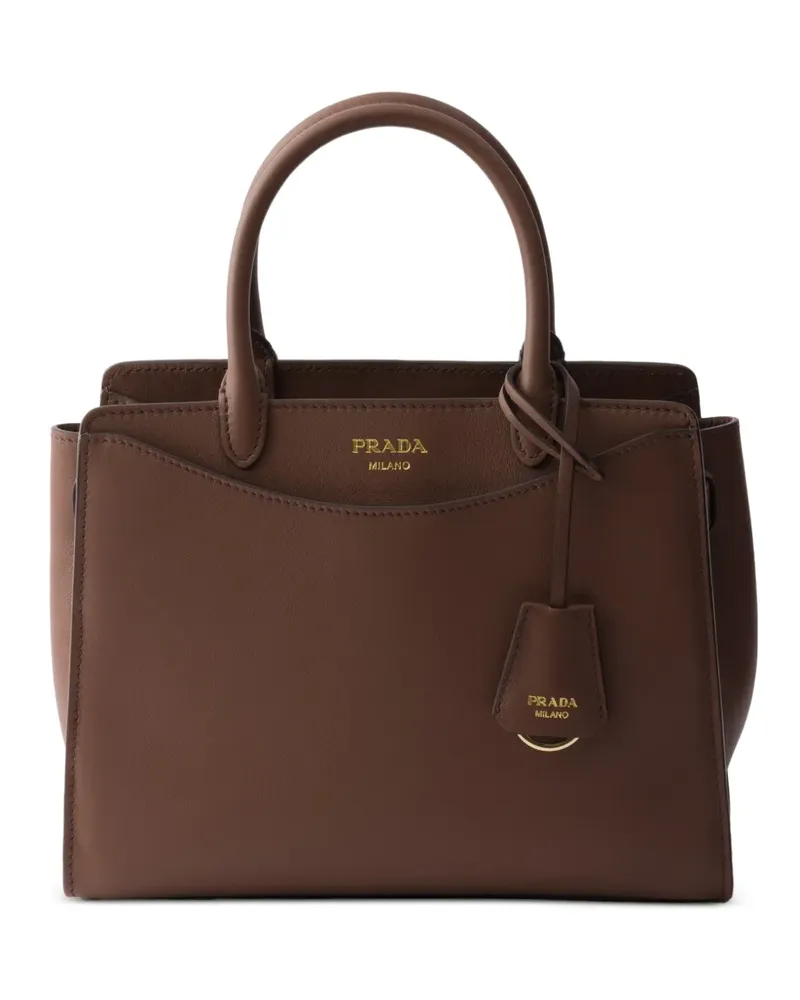 Prada Mittelgroße Handtasche aus Leder - Braun Braun