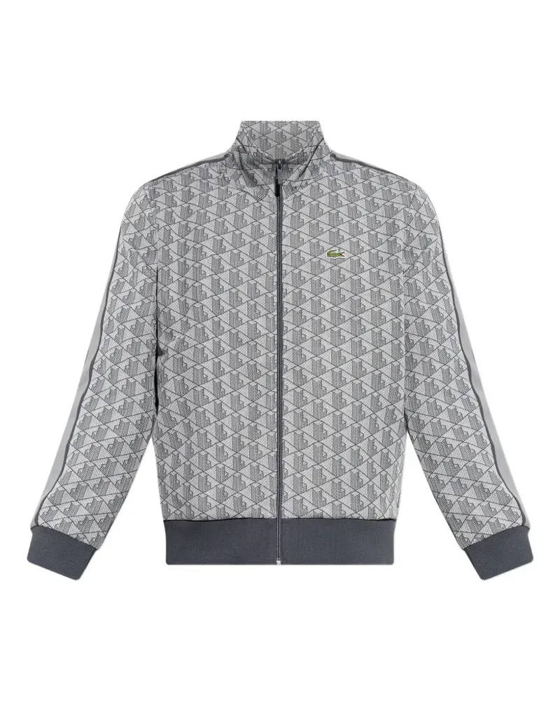 Lacoste patterned zip-up sweatshirt - Grau Grau