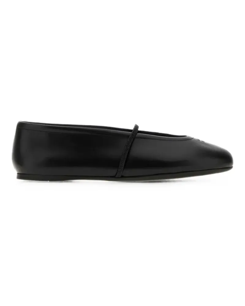 Miu Miu Ballerinas mit Logo-Prägung - Schwarz Schwarz