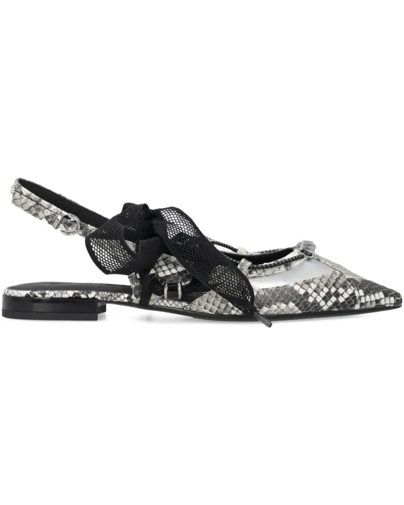 Pinko Pumps mit Schlangen-Effekt - Grau Grau