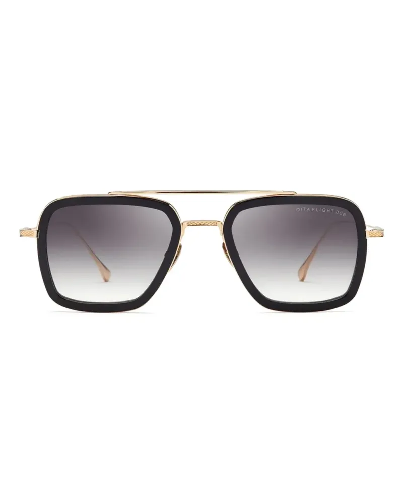 DITA Eckige Flight Sonnenbrille - Gold Gold