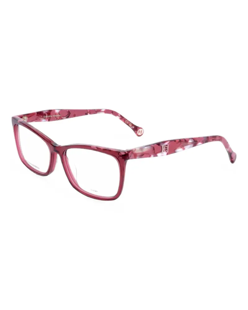 Carolina Herrera New York tortoiseshell-effect rectangle-frame glasses - Rot Rot