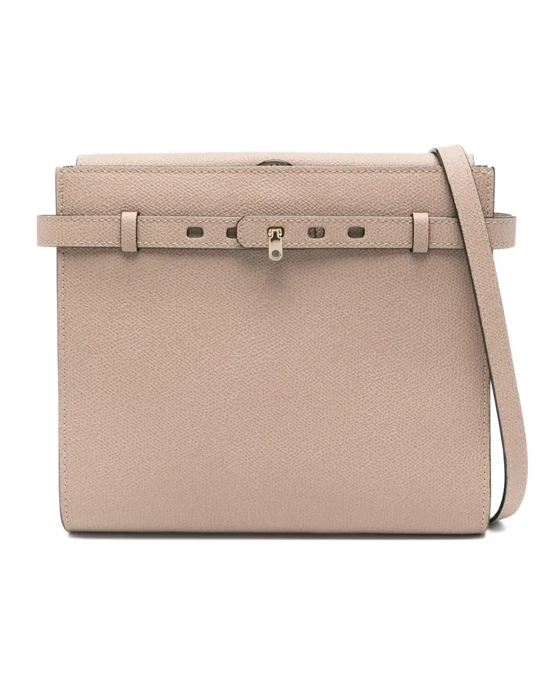 Valextra Schultertasche mit Drehverschluss-Riemen - Nude Nude
