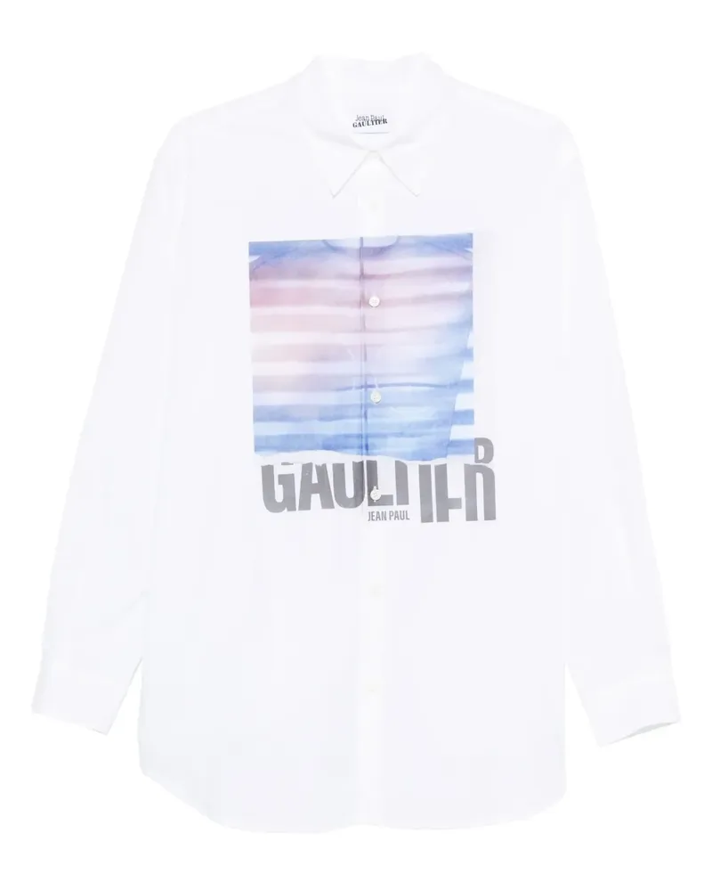 Jean Paul Gaultier graphic-print shirt - Weiß Weiß