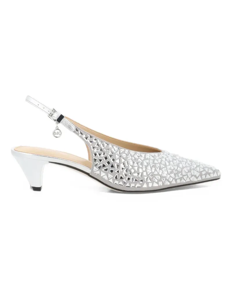 Michael Kors Tonya embellished kitten pumps - Silber Silber