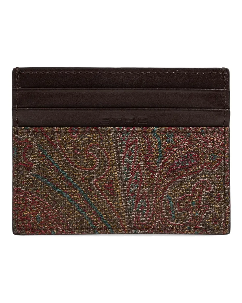 Etro Kartenetui mit Paisleymuster - Braun Braun