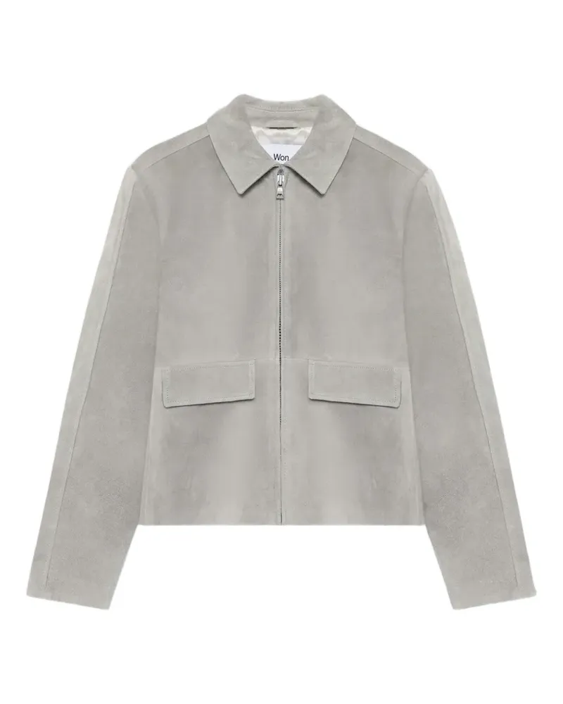 Won Hundred Wildlederjacke mit aufgesetzten Taschen - Grau Grau