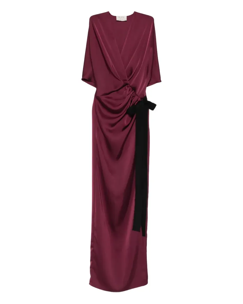 V:PM ATELIER Samantha bow-knot draped maxi dress - Rot Rot