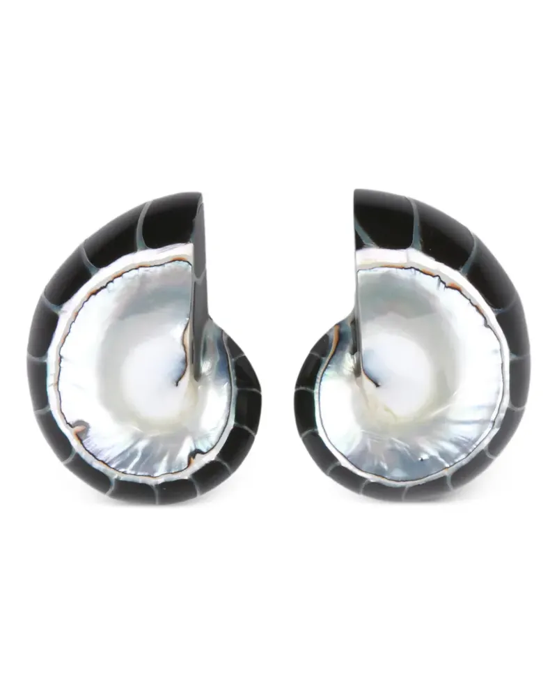 JULIETTA Nautilus shell earrings - Schwarz Schwarz