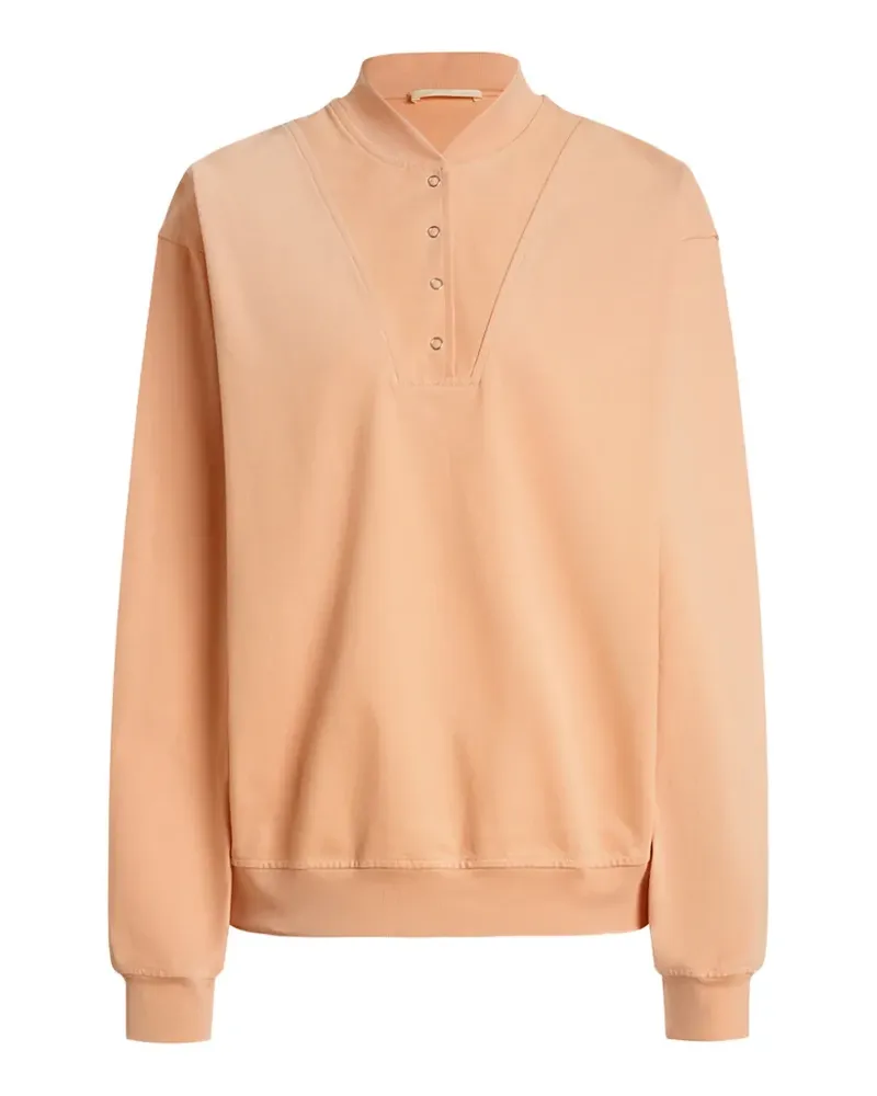 12 STOREEZ Breakfast Club Sweatshirt mit Druckknopf - Orange Orange