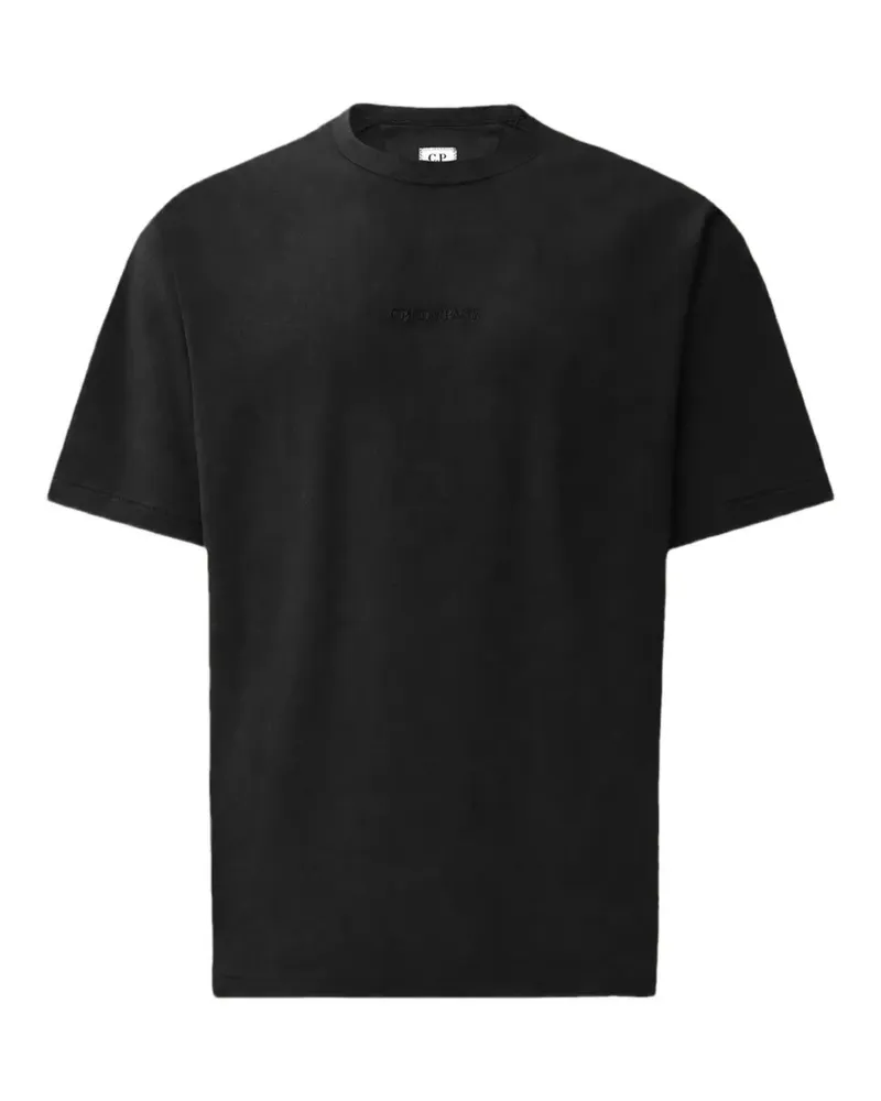 C.P. Company 1020 T-Shirt mit Logo - Schwarz Schwarz