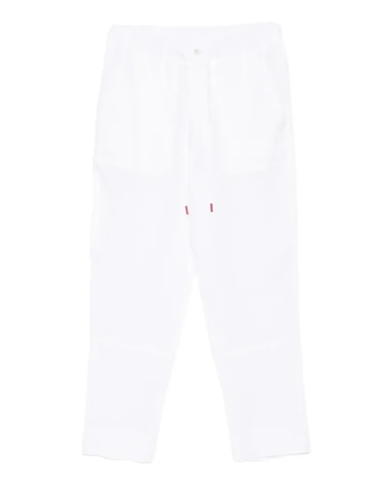 Kiton linen trousers - Weiß Weiß