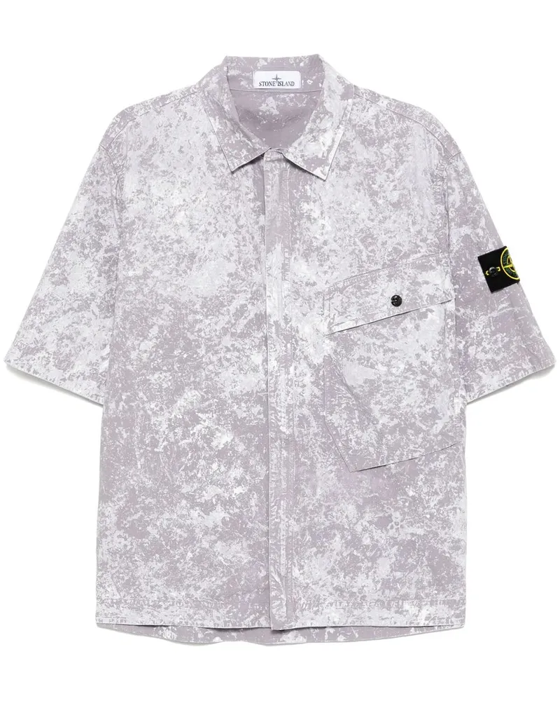 Stone Island Kurzärmeliges Hemd - Violett Violett