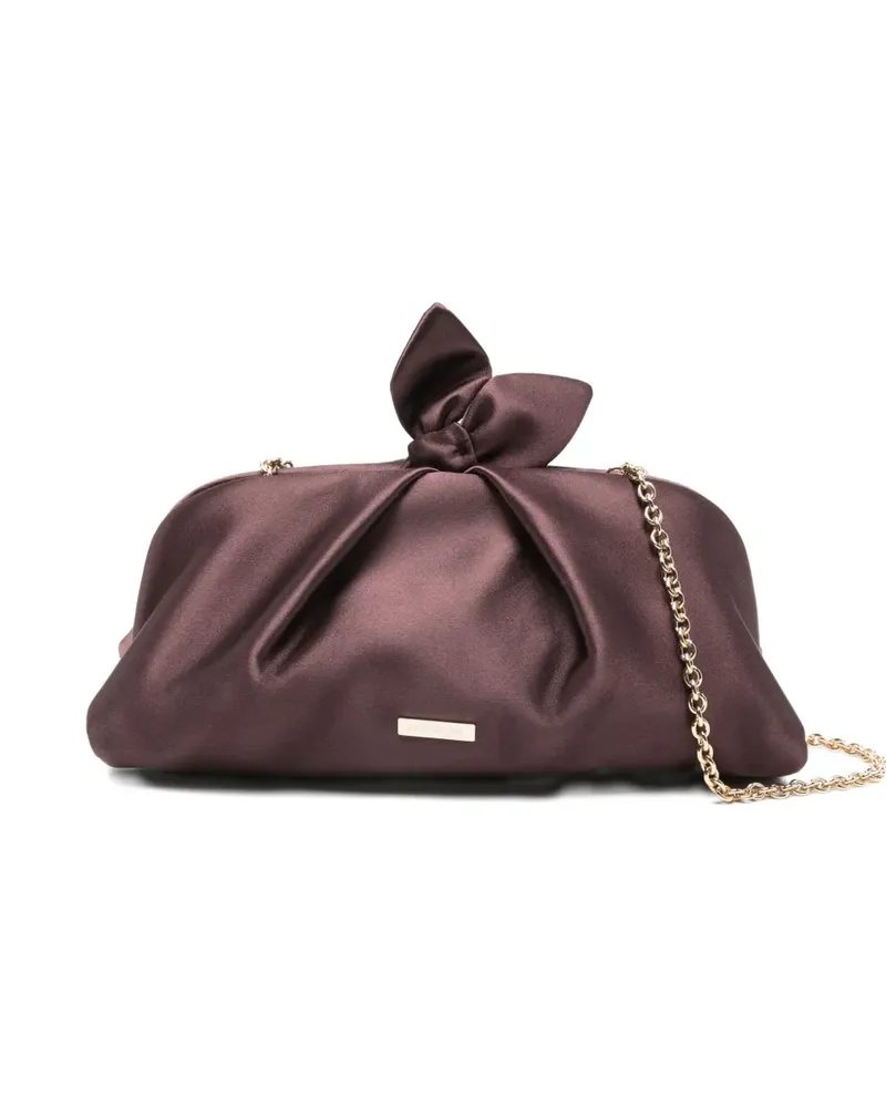 Aquazzura Clutch mit Schleife - Braun Braun