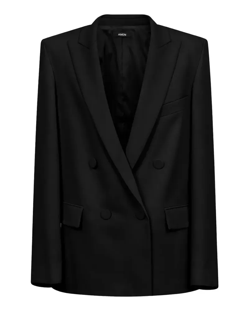 Amen double-breasted blazer - Schwarz Schwarz